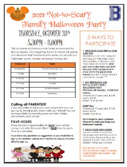 Not-So-Scary Family Halloween Event- Thursday, October 28!